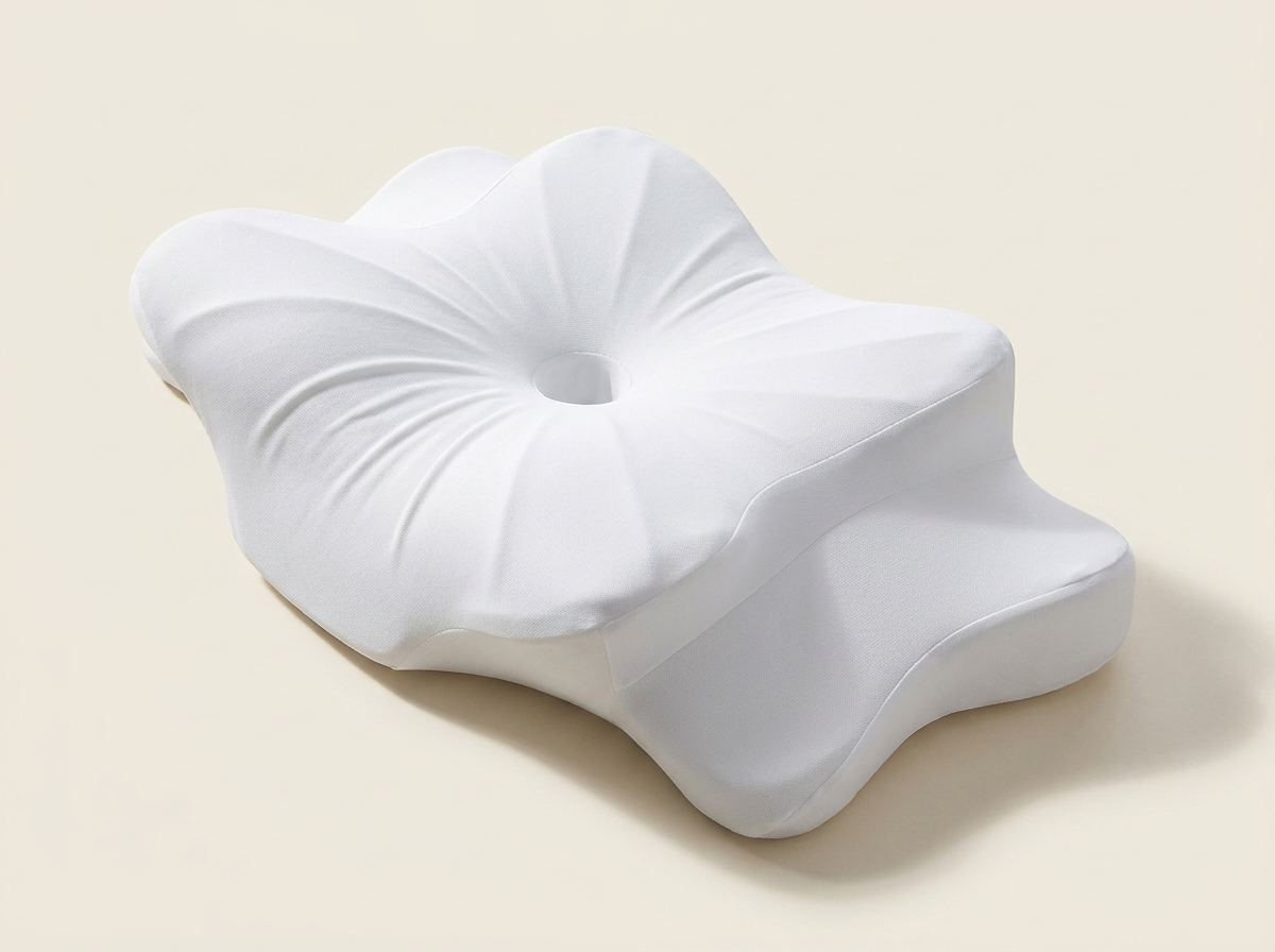 SELVELL Loft contour pillow, three-quarter view on a plain background